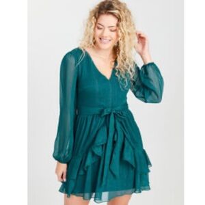 Altar'd State Deep Green Long Sleeve Dress